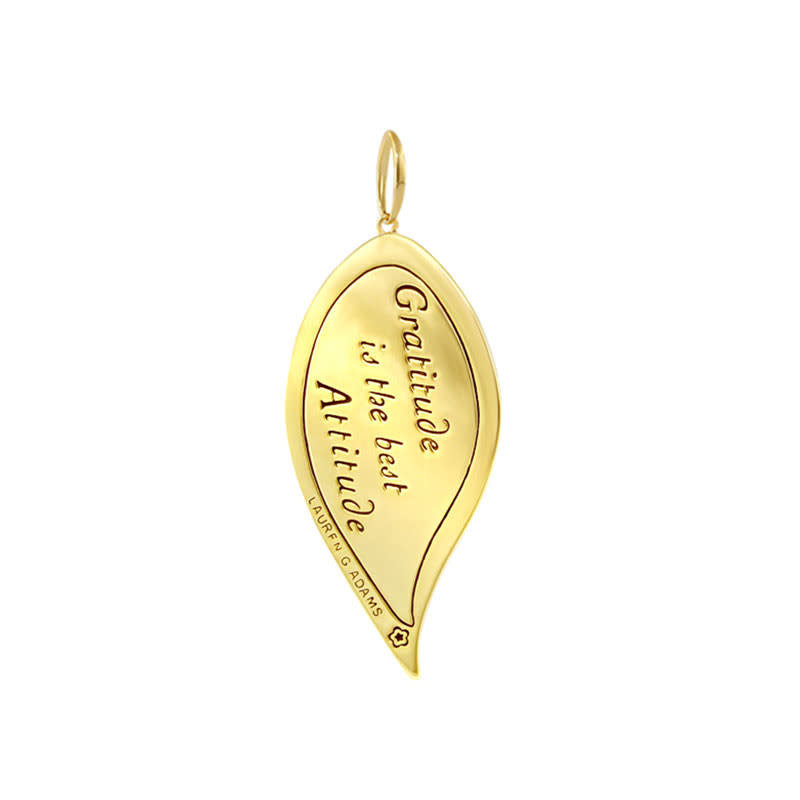 LAUREN G ADAMS GOLD LAUREN G ADAMS EAU LEAF PENDANTS MOTHER OF PEARL