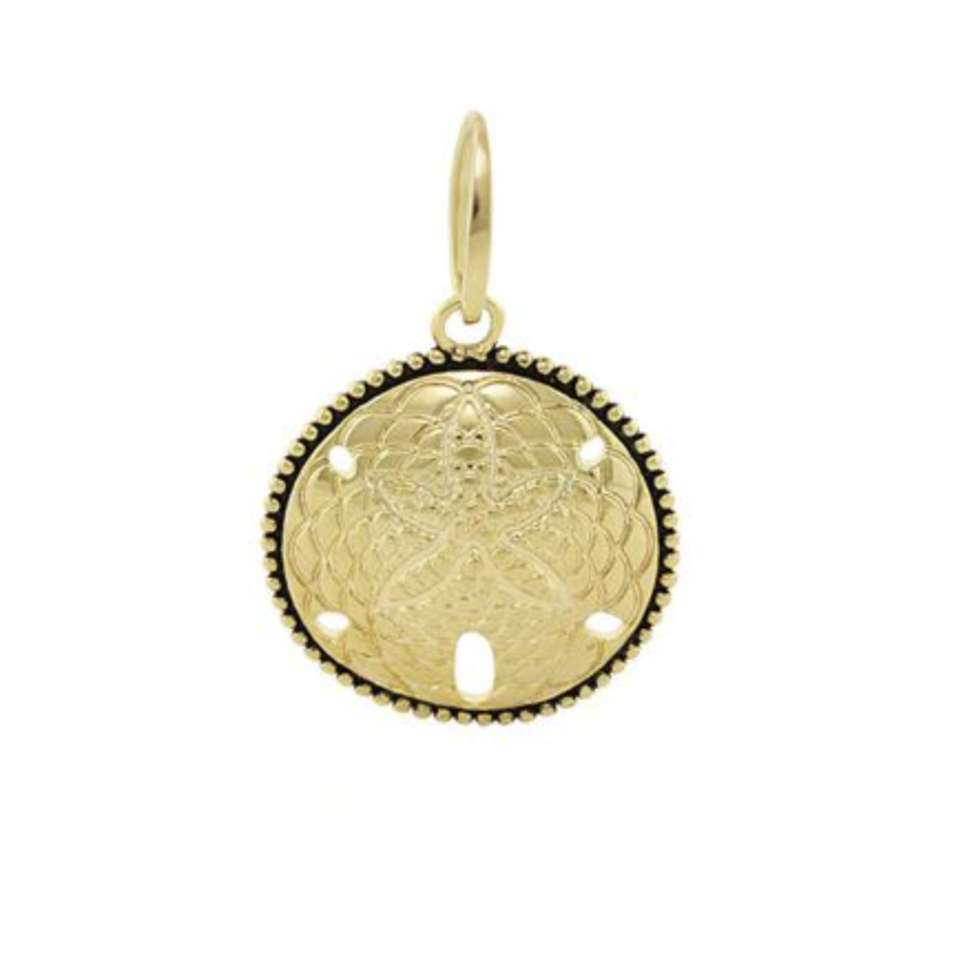 LAUREN G ADAMS GOLD LAUREN G ADAMS EAU SAND DOLLAR PENDANTS GOLD