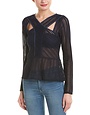 BCBGMAXAZRIA19 BCBGMAXAZRIA19 V-NECK LONG SLEEVE KNIT TOPS