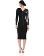 BCBGMAXAZRIA19 BCBGMAXAZRIA19 LONGSLEEVE SEQUINED SLEEVE BODYCON SHEATH DRESSES  LHL6175738  BLACK  S