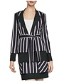 BCBGMAXAZRIA19 BCBGMAXAZRIA19 STRIPED SHORT ROBE BLAZERS CDN4195944