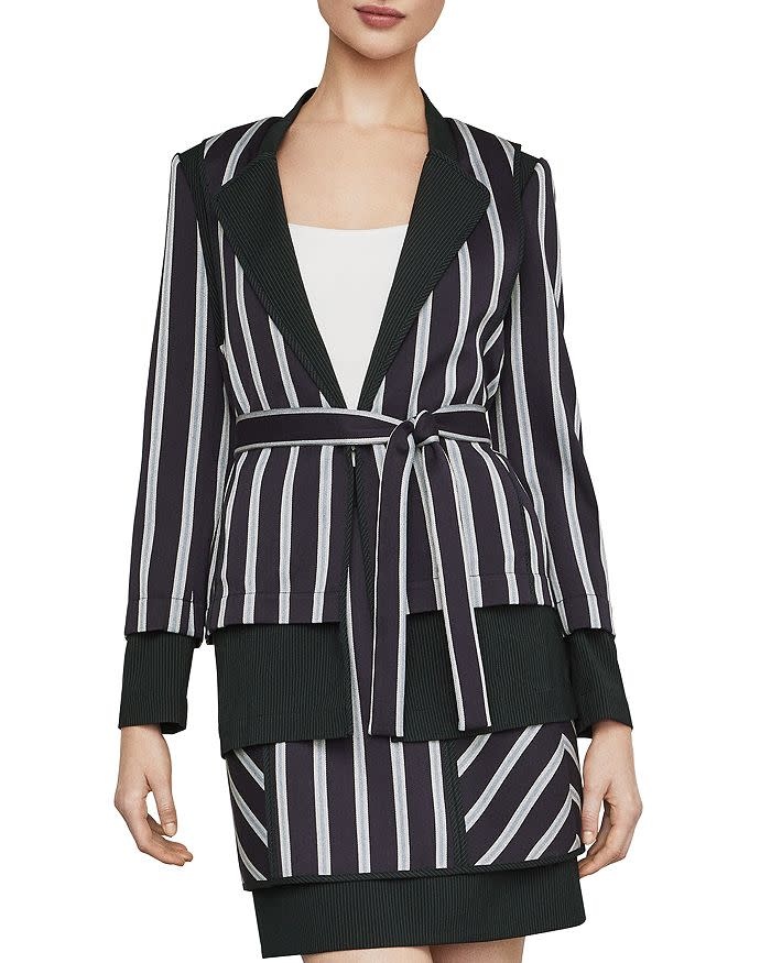 BCBGMAXAZRIA19 BCBGMAXAZRIA19 STRIPED SHORT ROBE BLAZERS CDN4195944