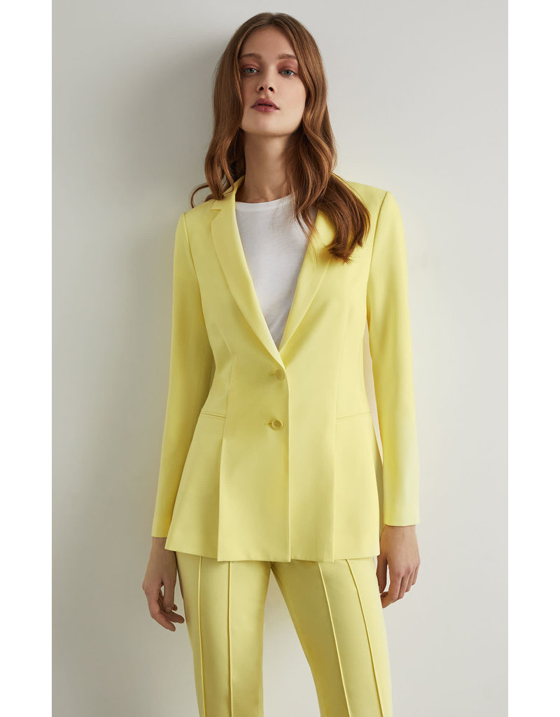 yellow peplum jacket