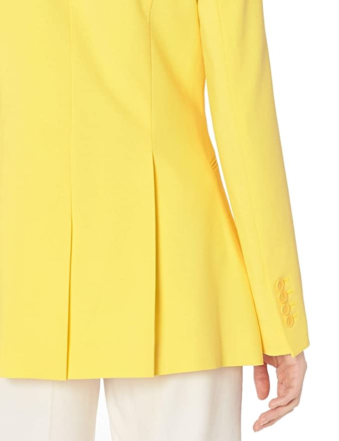 BCBGMAXAZRIA19 BCBGMAXAZRIA19 YELLOW PLEATED PEPLUM BLAZERS EPU4189868