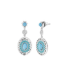 LAUREN G ADAMS SILVER LAUREN G ADAMS INFINITY EARRINGS BABYBLUE OS