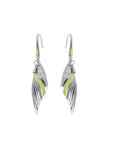 LAUREN G ADAMS SILVER LAUREN G ADAMS ANGEL WINGS EARRINGS CLEAR OS