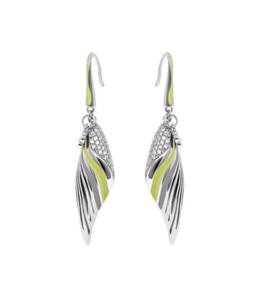 LAUREN G ADAMS SILVER LAUREN G ADAMS ANGEL WINGS EARRINGS CLEAR OS