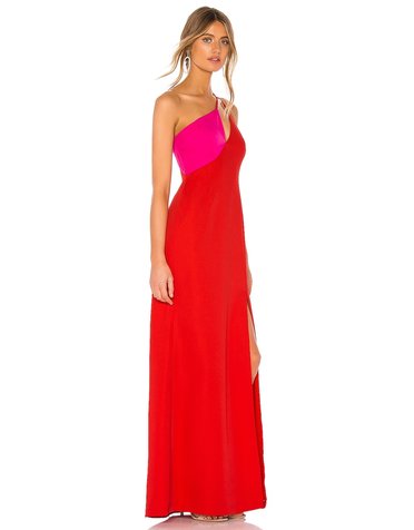 BCBGMAXAZRIA19 BCBGMAXAZRIA19 ONE SHOULDER COLORBLOCKED GOWN DRESSES  XVR6190463