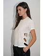 LNA LNA JAYDE SIDE CUT OUT TEE TOPS