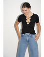 LNA LNA CHARLEE LACE UP RIB TOPS