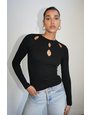 LNA LNA NICO LONG SLEEVE RIB TOPS