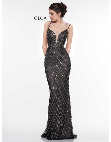 GLOWDRESS GLOWDRESS 488888429937 GOWNS BLACK/SILVER MT: 6