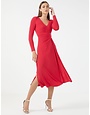 BCBGMAXAZRIA22 BCBGMAXAZRIA HAZEL WRAP FRONT MIDI DRESSES