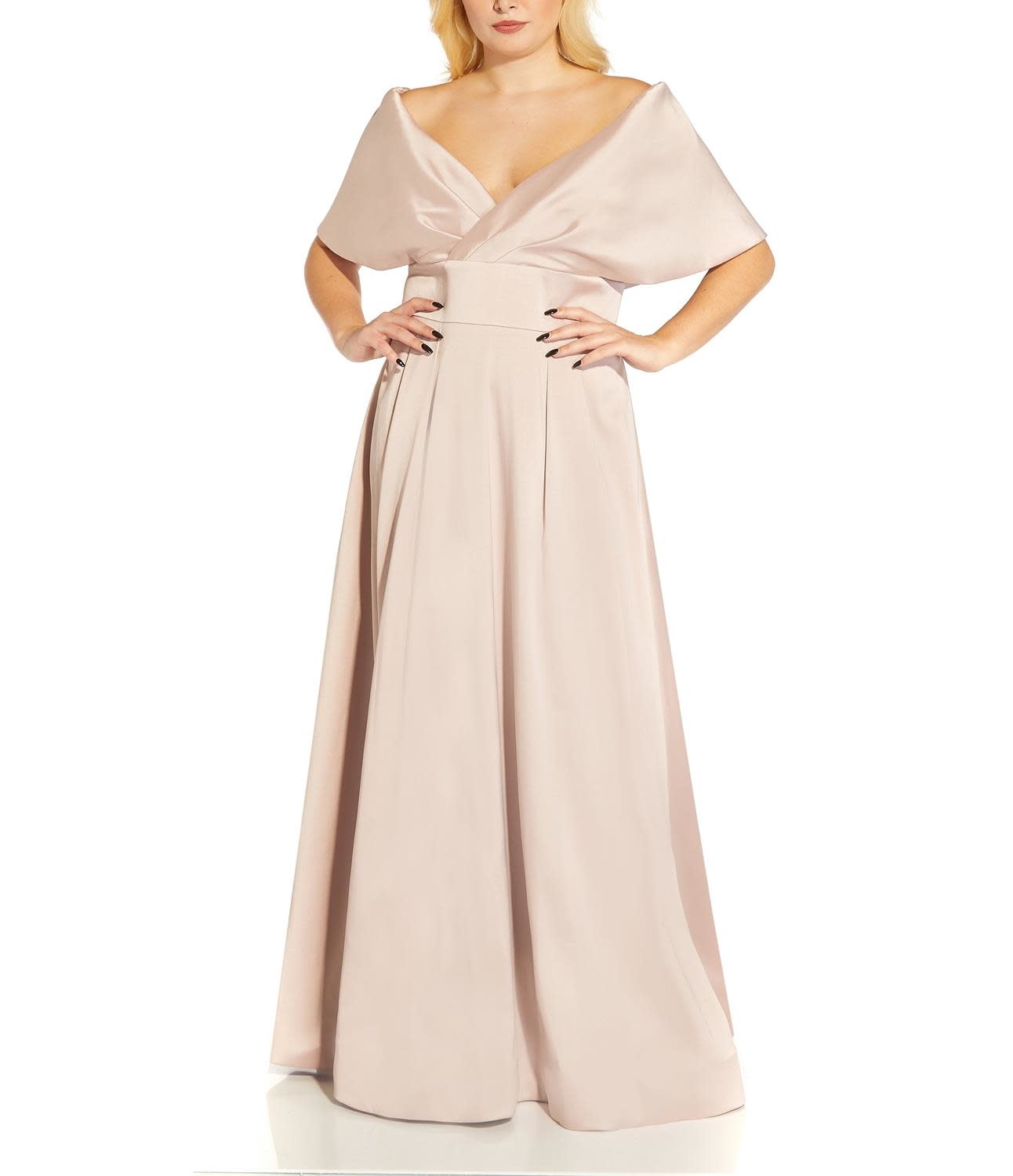 AIDAN MATTOX AIDAN MATTOX PORTRAIT COLLAR LONG GOWNS Max N Co