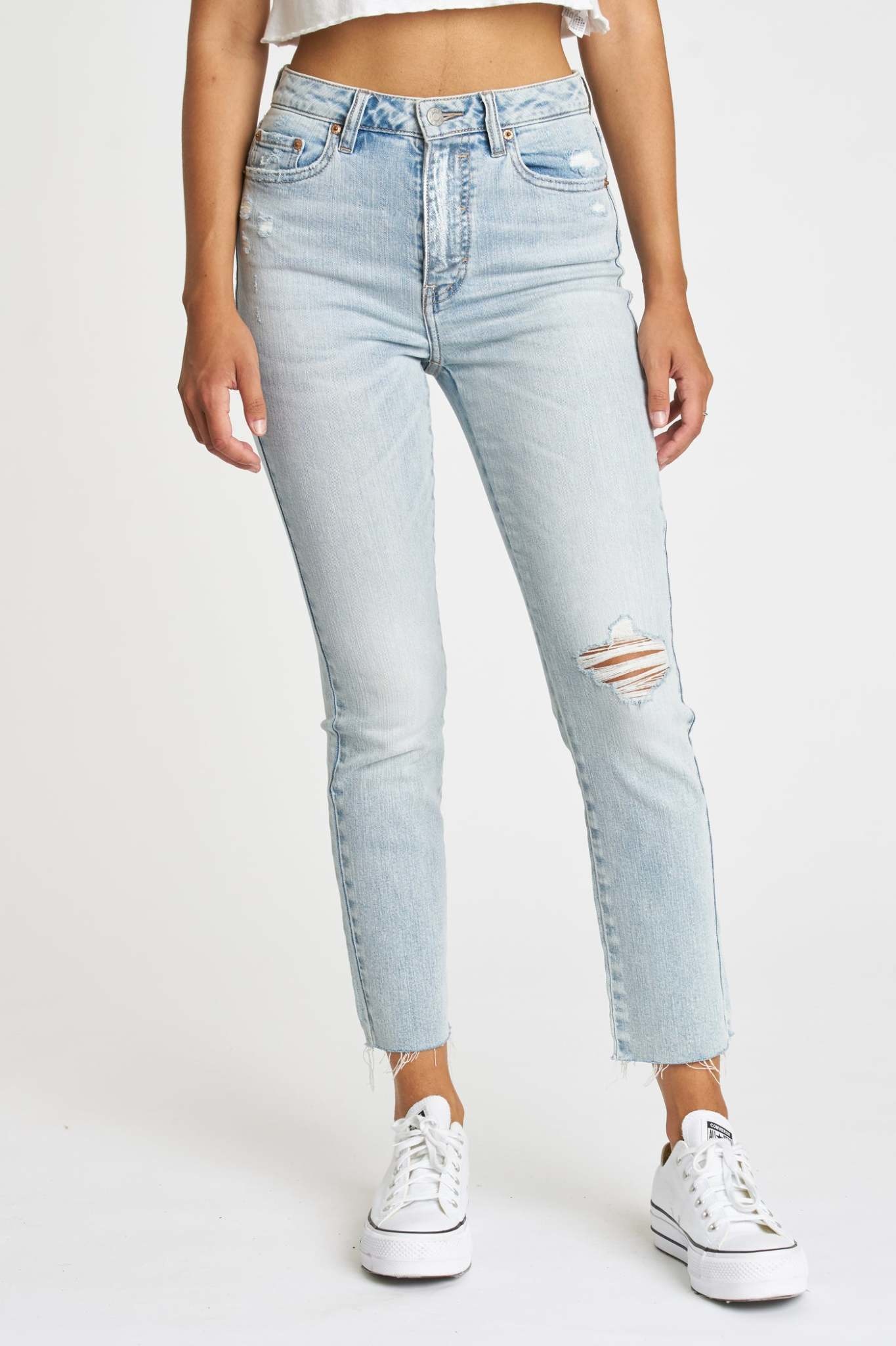 DAZE DAILY DRIVER HIGH RISE SKINNY STRAIGHT JEANS Max-N-Co