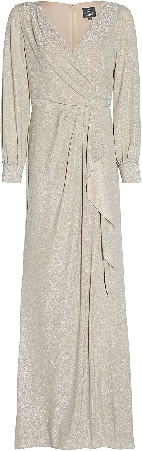 ADRIANNA PAPELL ADRIANNA PAPELL METALLIC JERSEY DRESSES