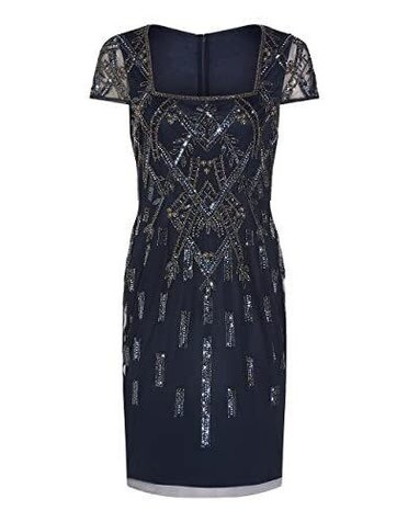 ADRIANNA PAPELL ADRIANNA PAPELL BEADED CAP SLEEVE DRESSES