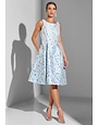 ADRIANNA PAPELL ADRIANNA PAPELL BORDER FLORAL JACQUARD DRESSES