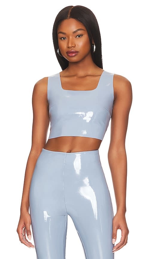 COMMANDO COMMANDO FAUX PATENT LEATHER CROP TOPS