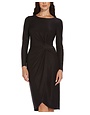 ADRIANNA PAPELL ADRIANNA PAPELL METALLIC KNIT DRAPED  DRESSES