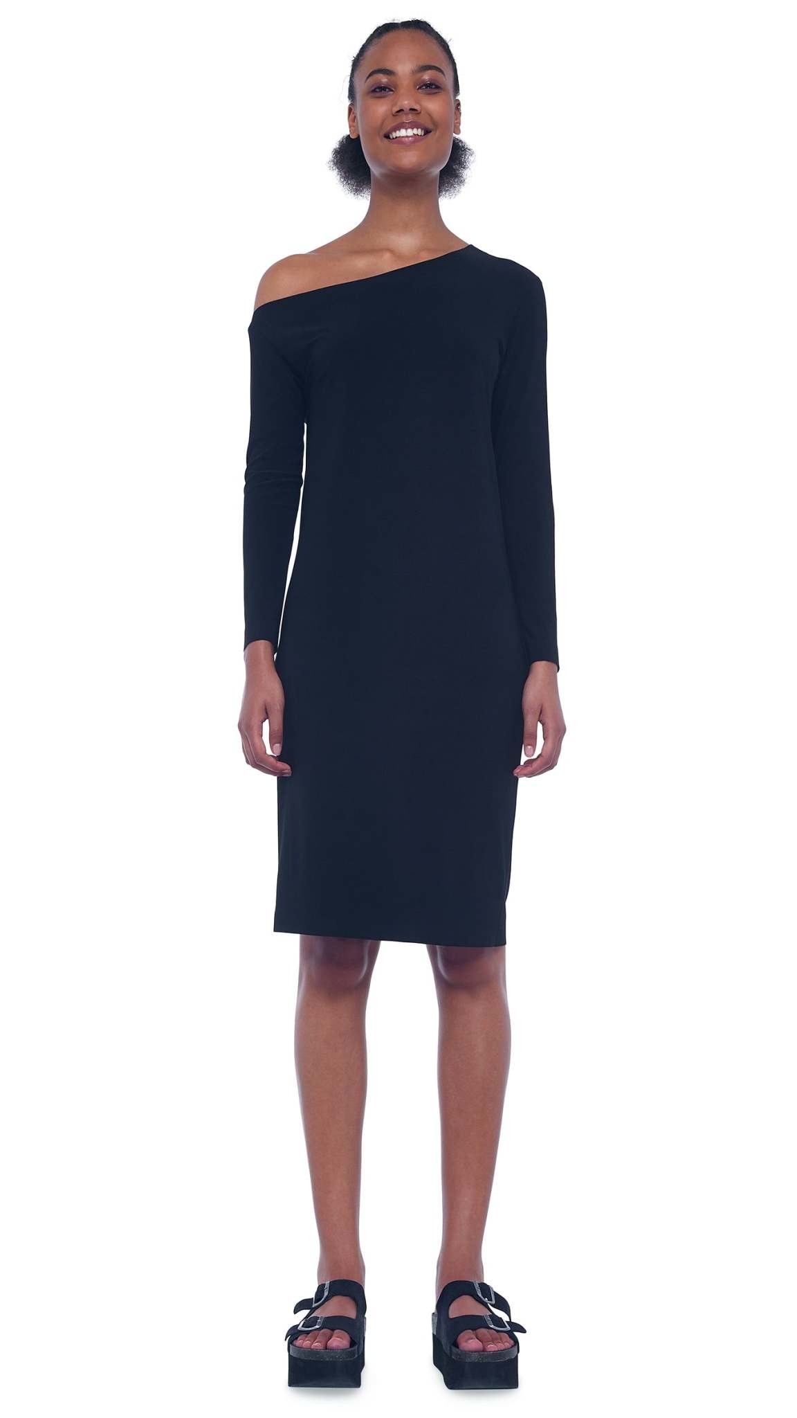 NORMA KAMALI NORMA KAMALI LONG SLEEVE DROP SHOULDER DRESSES