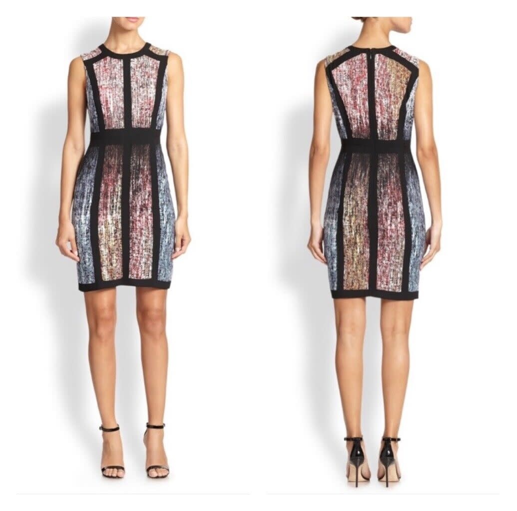 BCBG SALE BCBG SALE OLD PRICE$198 GWENYTH DRESSES BLKMULTI 4