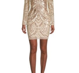 aidan mattox long sleeve beaded dressses