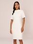 ADRIANNA PAPELL ADRIANNA PAPELL ROLL NECK SHEATH WITH V BACK DRESSES