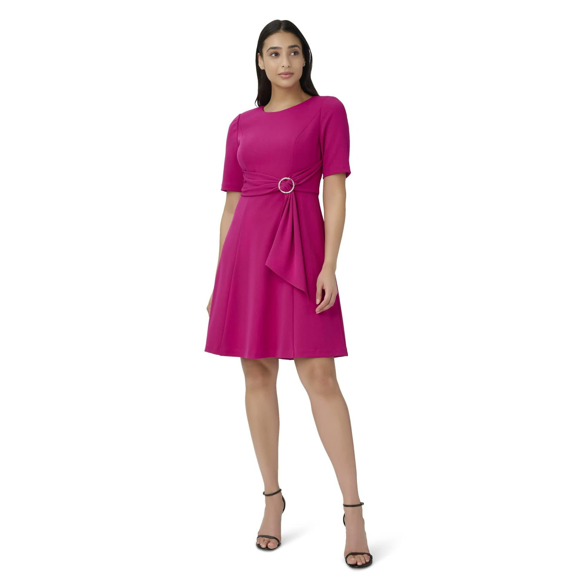 ADRIANNA PAPELL ADRIANNA PAPELL TIE FRONT FLARED DRESSES