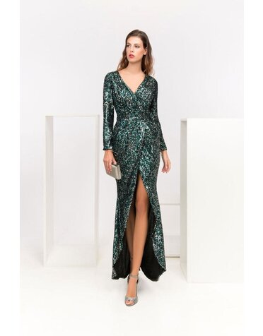 SHNL SHNL LONG SLEEVE SEQUIN GOWNS