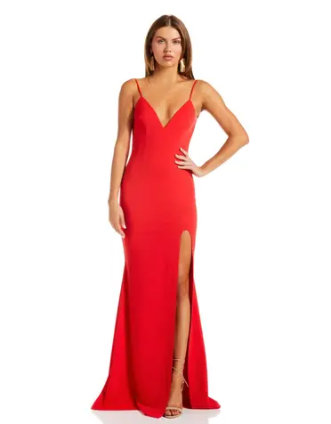 KATIE MAY KATIE MAY LILIANNE DEEP V-NECKLINE  GOWN DRESSES
