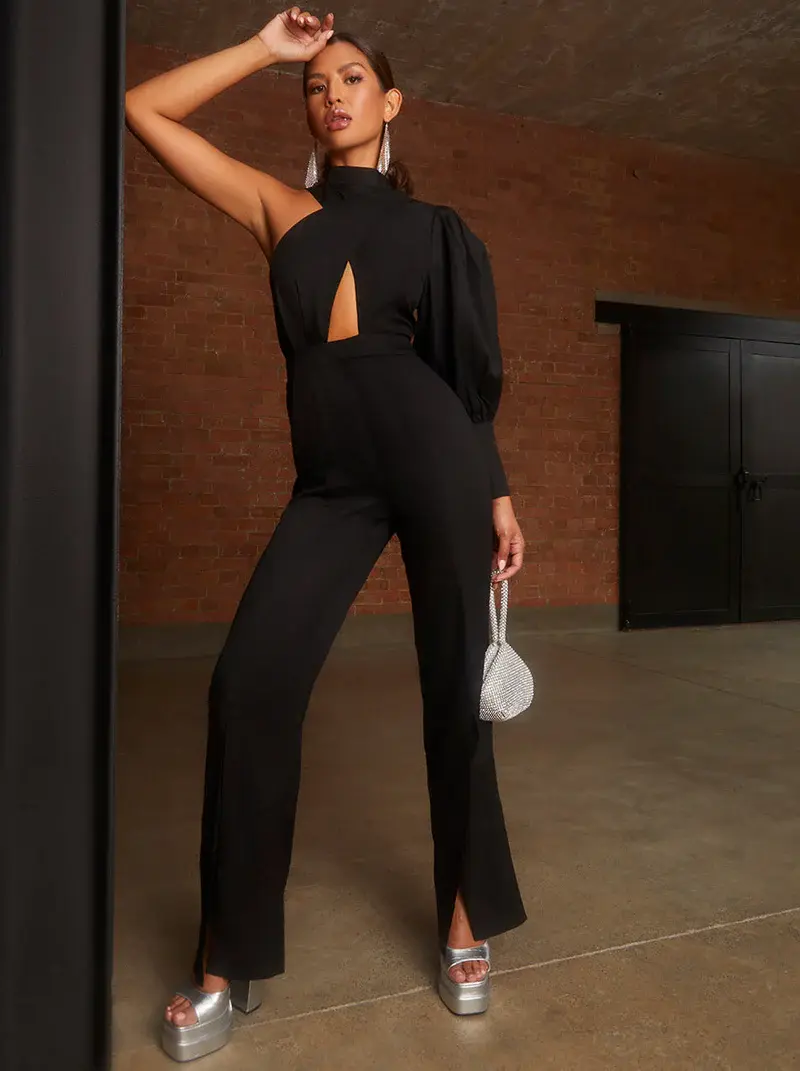 CHI CHI CHI CHI ONE SLEEVE CUT-OUT JUMPSUITS