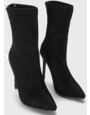 LULUS LULUS ODIEN GLITTER POINTED-TOE MID-CALF SOCK BOOTS