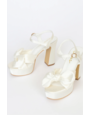 LULUS LULUS LYELUH SATIN BOW PLATFORM HEELS