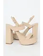 LULUS LULUS ACEE NATURAL SUEDE PLATFORM HEELS 7