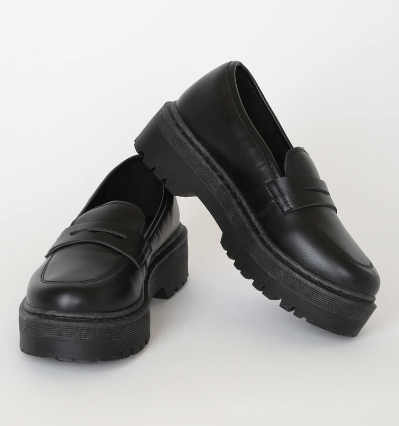 LULUS LULUS MAYSIE BLACK FLATFORM LOAFERS 5