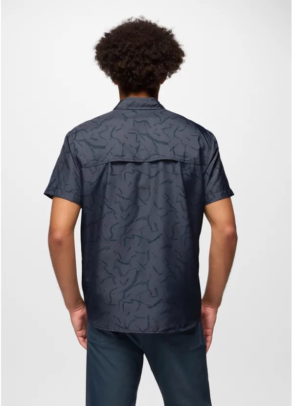 Prana M's Lost Sol Printed Short Sleeve Shirt