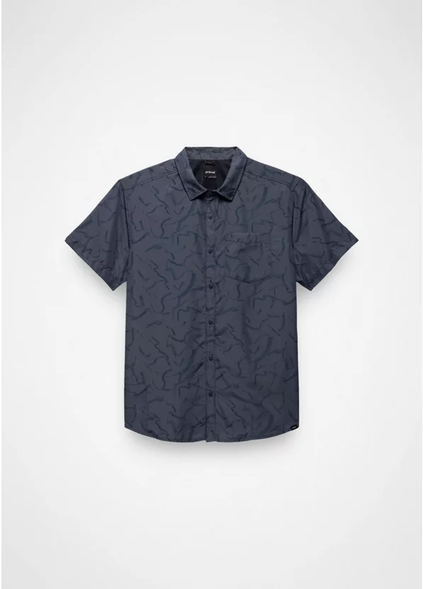 Prana M's Lost Sol Printed Short Sleeve Shirt