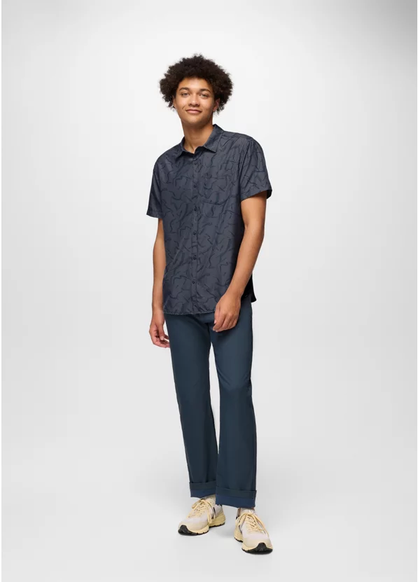Prana M's Lost Sol Printed Short Sleeve Shirt