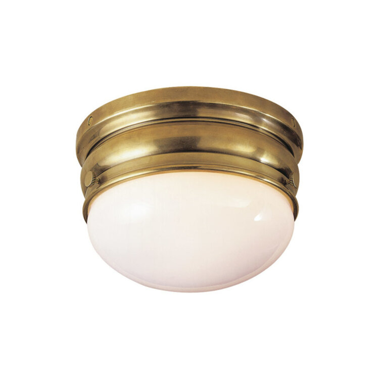 by Visual Comfort Small Brass Crown Flush Mount