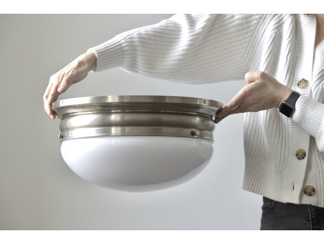 by Visual Comfort Antique Nickel Crown Flush Mount by Visual Comfort