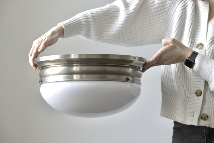 Crown Flush Mount in Antique Nickel