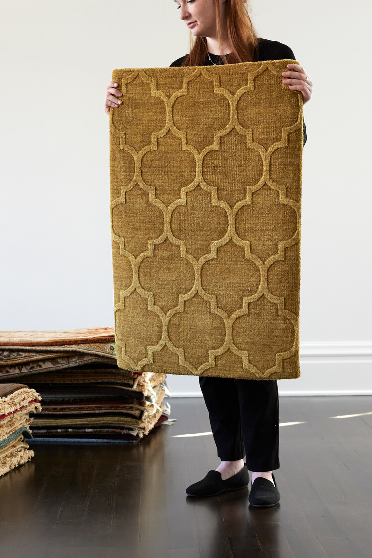 Antique Gold Rug: 2’ x 3’ - KTY