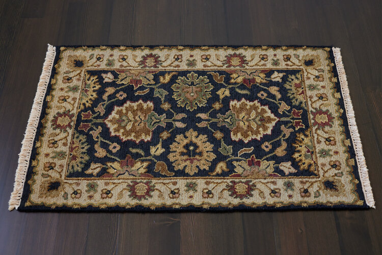Navy / Gold Multi Rug: 2’ x 3’ - KTY
