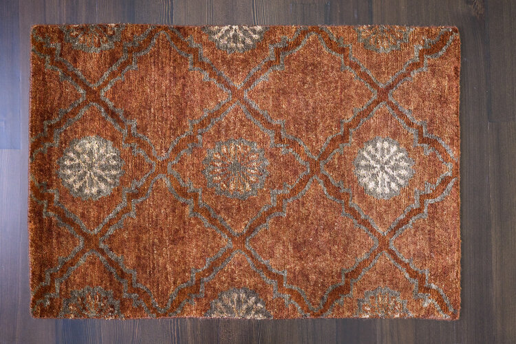 2’ x 3’ Burnt Orange Rug - KTY
