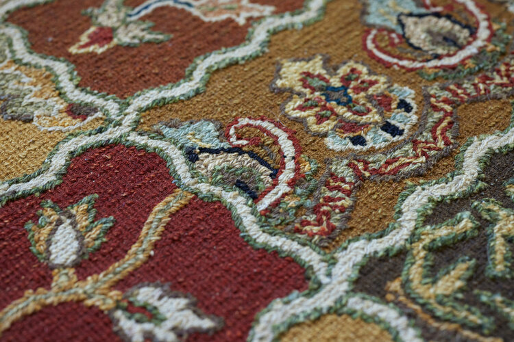 Red Patchwork Rug