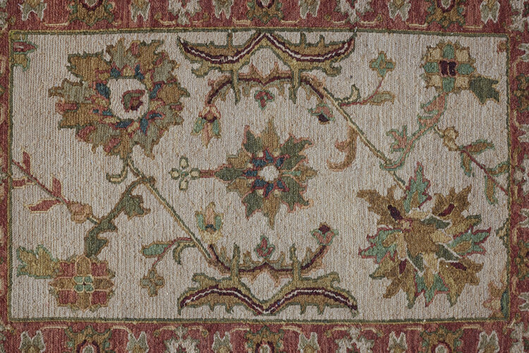 Burgundy / Jade Multi Rug: 2’ x 3’ - KTY