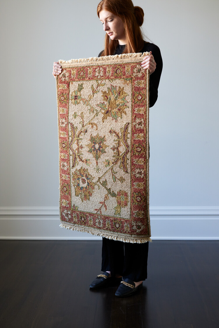 2’ x 3’ Burgundy / Jade Multi Rug - KTY