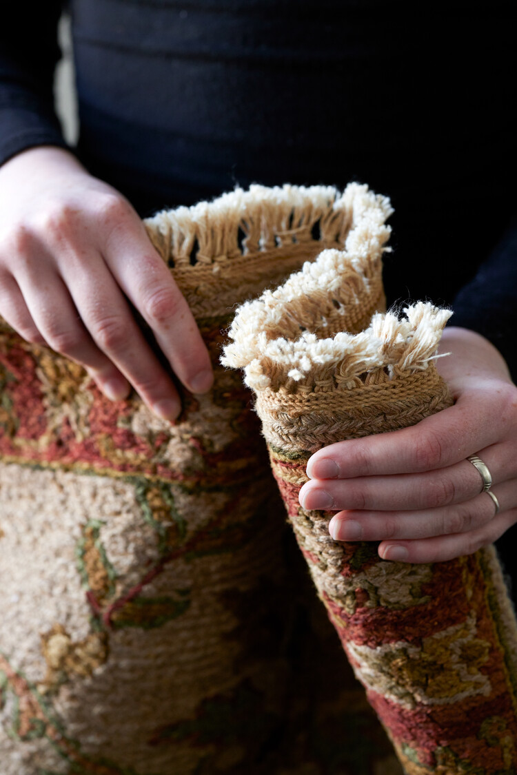 2’ x 3’ Burgundy / Jade Multi Rug - KTY