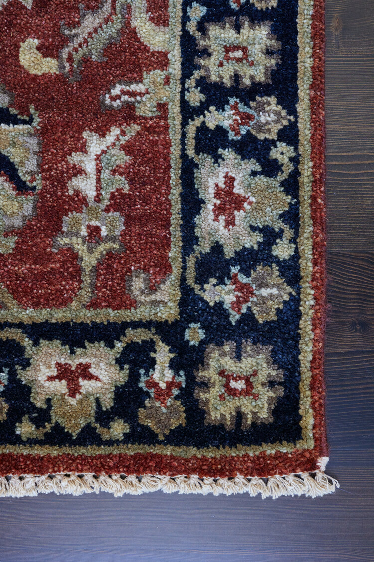 Rust / Black Multi Rug: 2’ x 3’ - KTY